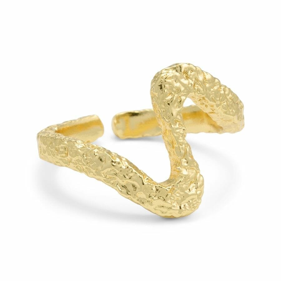 Pure By Nat Foil ring med sten - Sølv main image 0
