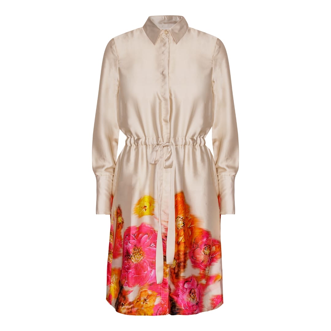 Karmamia_Nakita_Midi_Kjole_Sand_Blomstret_Multifarve_Butik_Friis