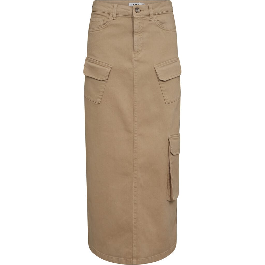 【IVY 】AUGUSTA UTILITY MAXI SKIRT IVY Augusta Utility Maxi Skirt Khaki Twill - Butik Friis