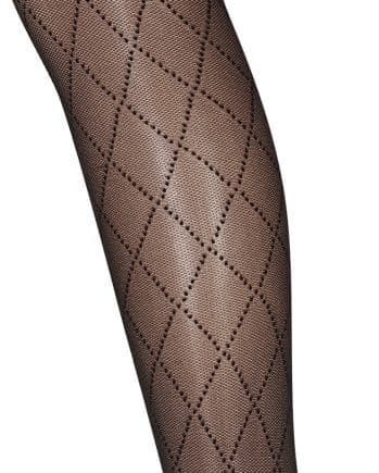 Decoy Strømpebukser Sort M. Mønster 25 Den.