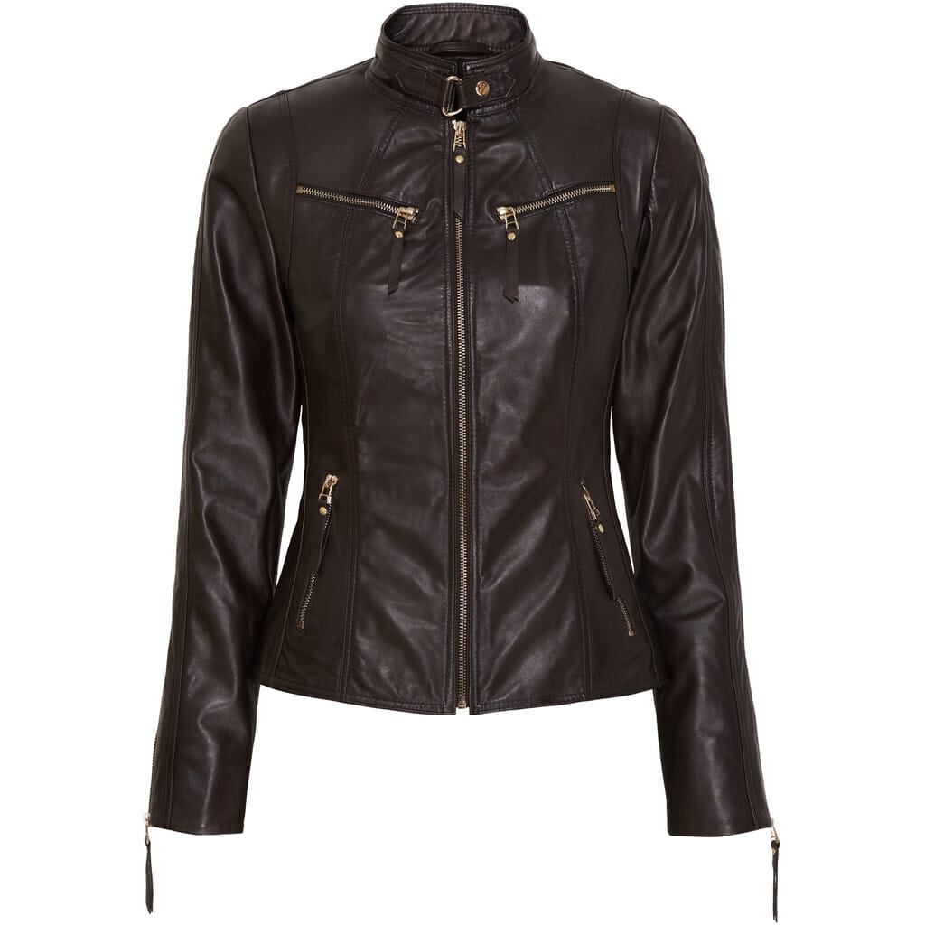 BTF-CPH_10245_Biker_Leather_Jacket_Deep_Coffee_Brown_Light_Gold_Acc_Butik_Friis