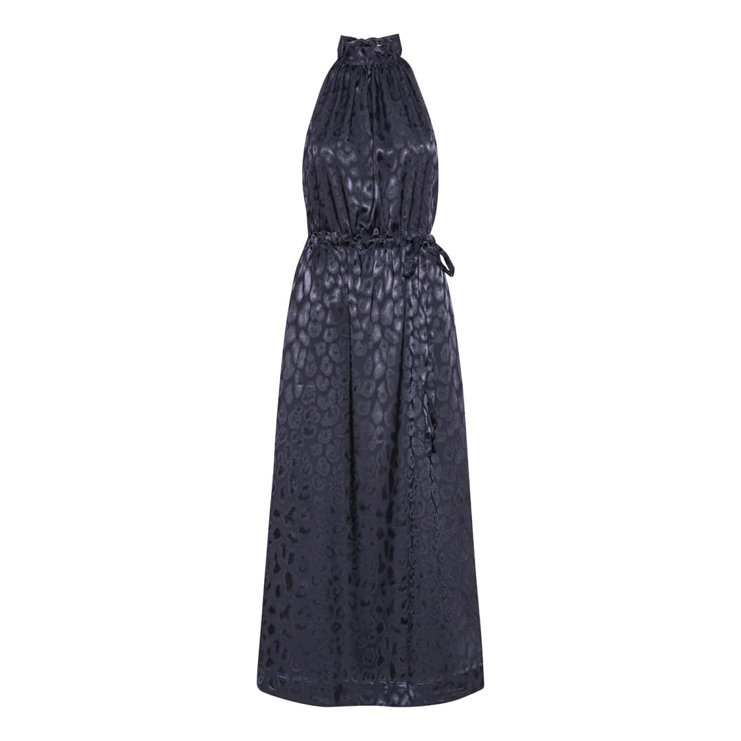 Karmamia_Layla_Dress_Navy_Leo_Jacquard_Butik_Friis
