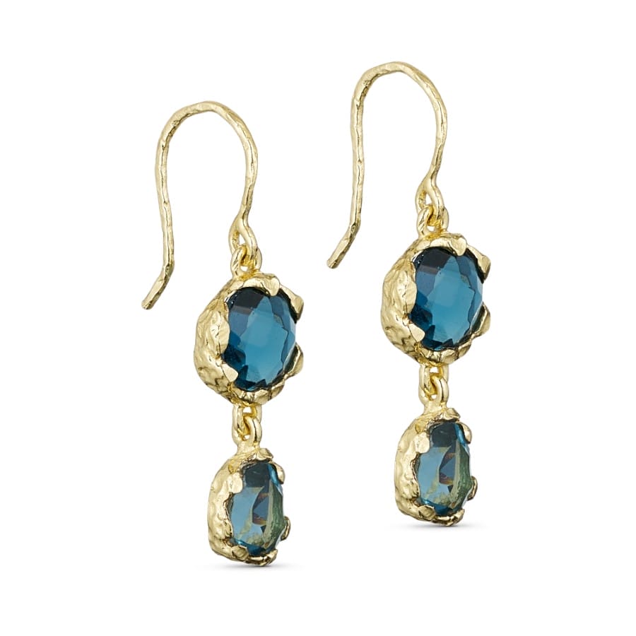 Pure_By_Nat_Joanne_Øreringe_45865_Gold_blue_Butik_Friis