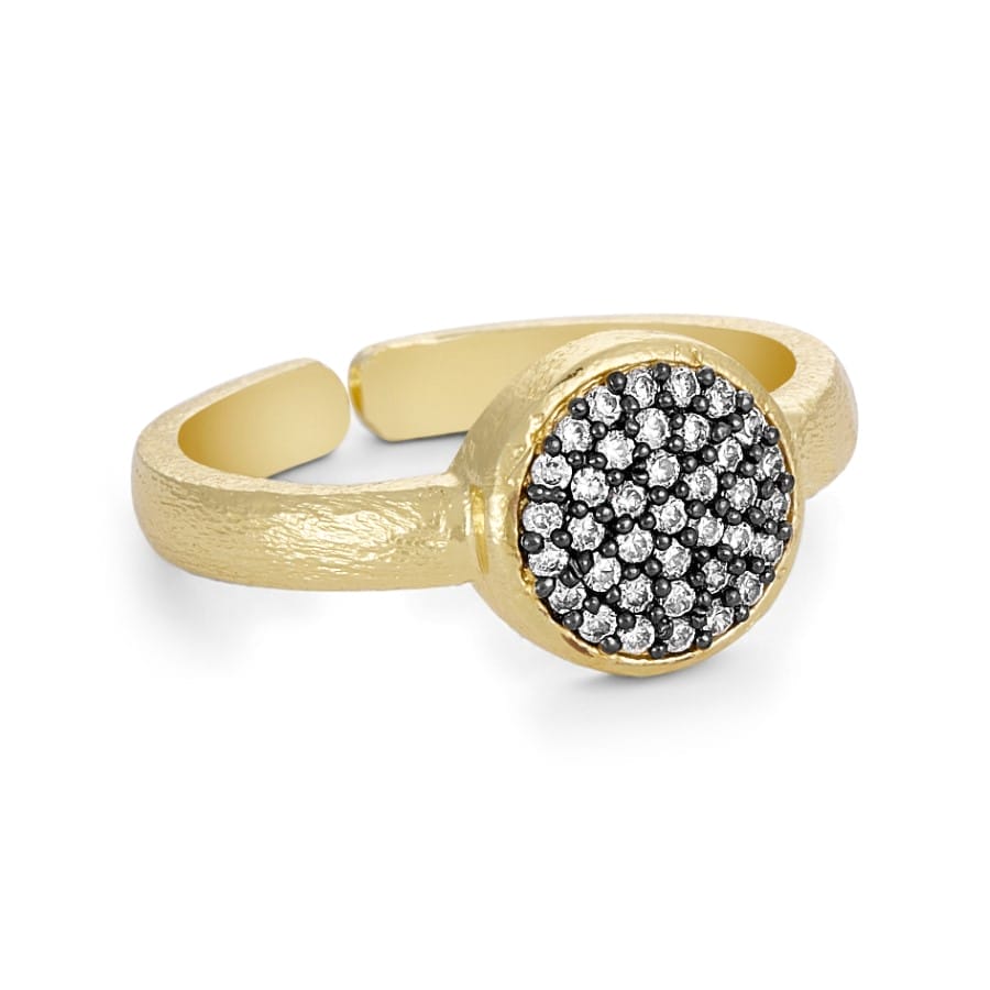 Pure_By_Nat_Mia_Fingerring_48299_goldplated_black_Butik_Friis