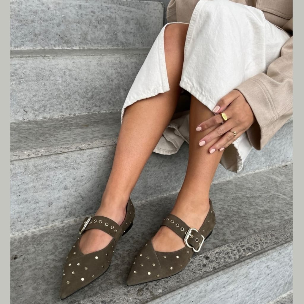 Copenhagen_Shoes_Be_Sure_Ballarina_CS8429_Army_Butik_Friis