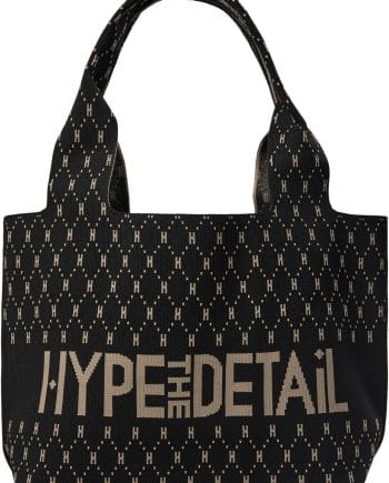 Hype The Detail Logo Taske Sort M. Sand Print