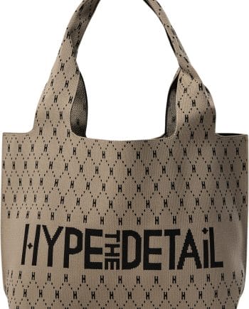 Hype The Detail Logo Taske Sand M. Sort Print