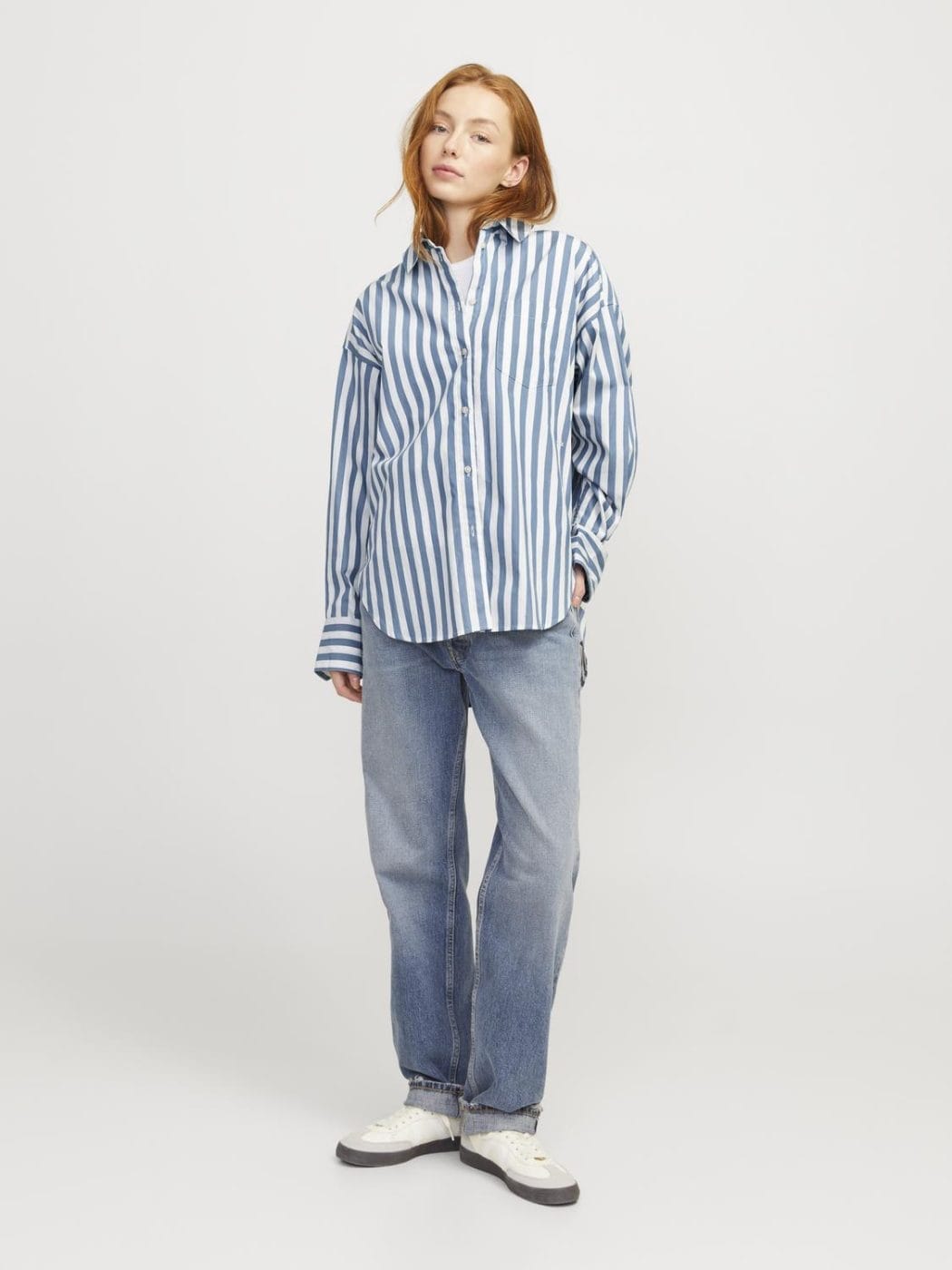 JJXX Jamie Relaxed Poplin Skjorte Coronet Blue