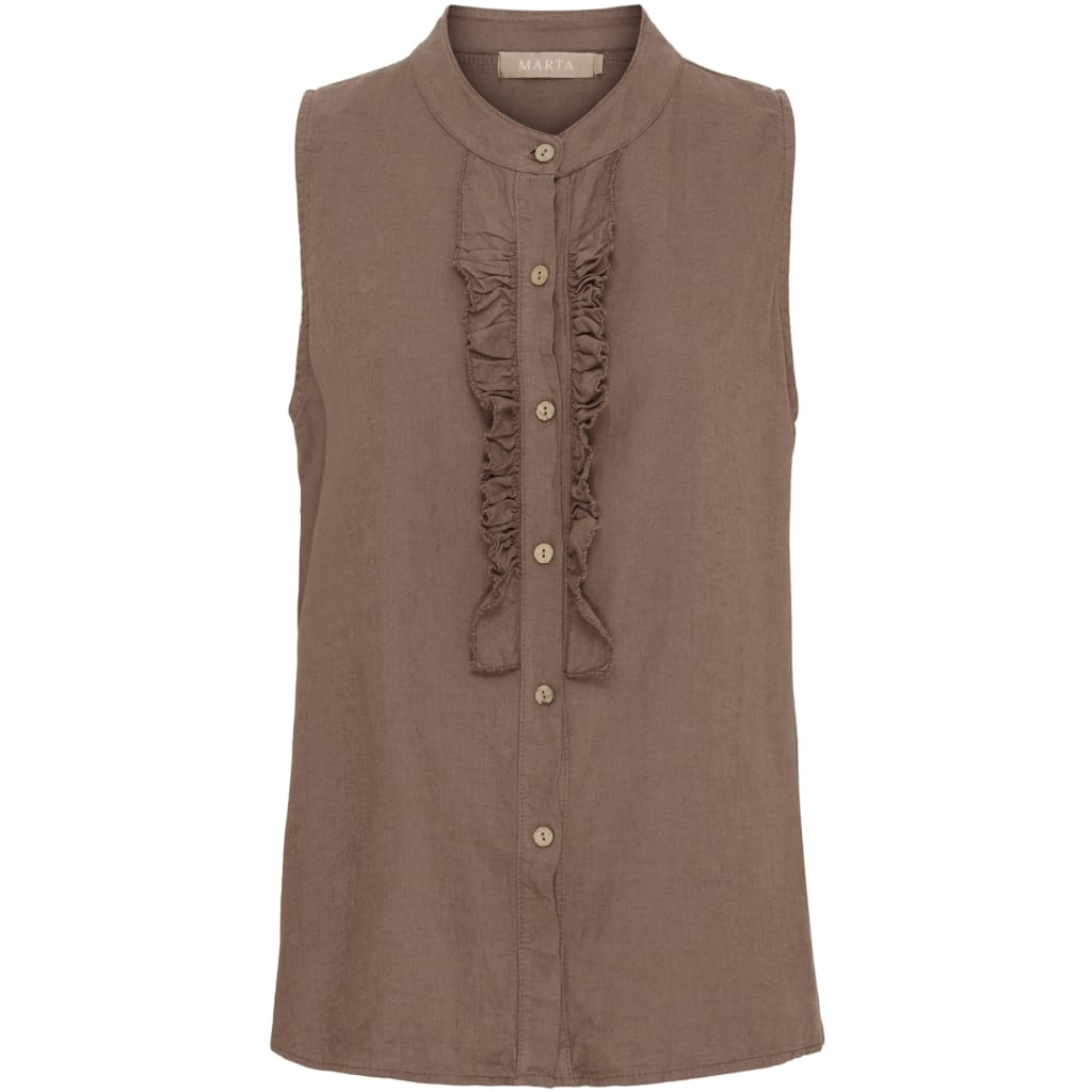 Marta_Malene_top_Cold_Brown_Butik_Friis