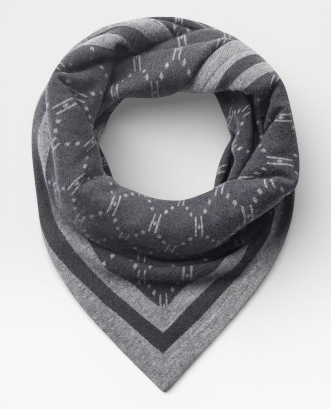 Hype The Detail Trekantet Uld Tørklæde Dark Grey Melange