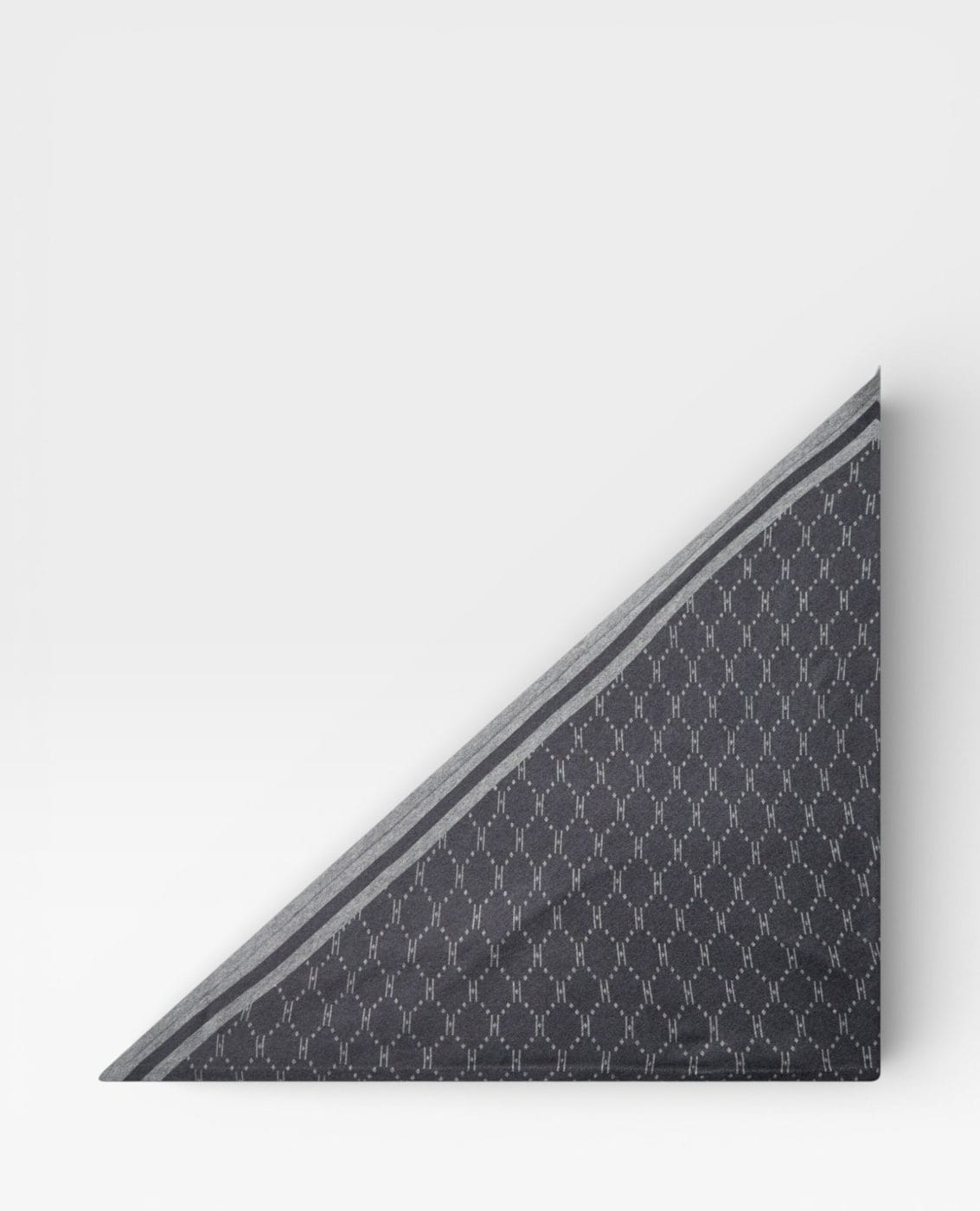 Hype The Detail Trekantet Uld Tørklæde Dark Grey Melange