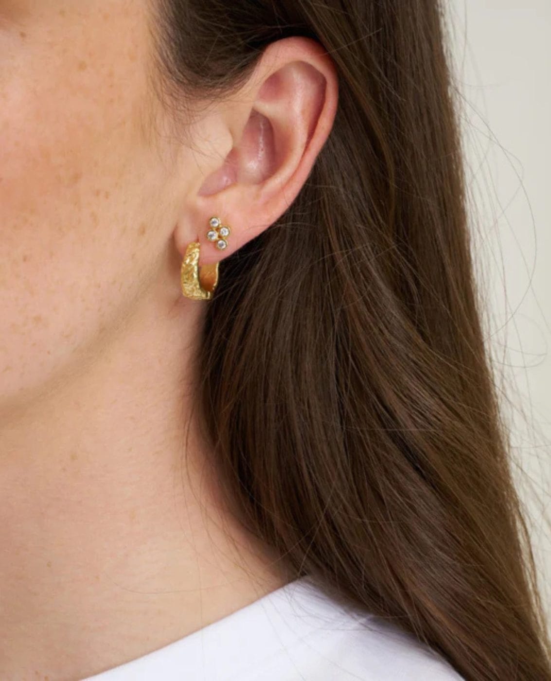 Pure By Nat Lyra Ørering M. Zirkoner Guldbelagt