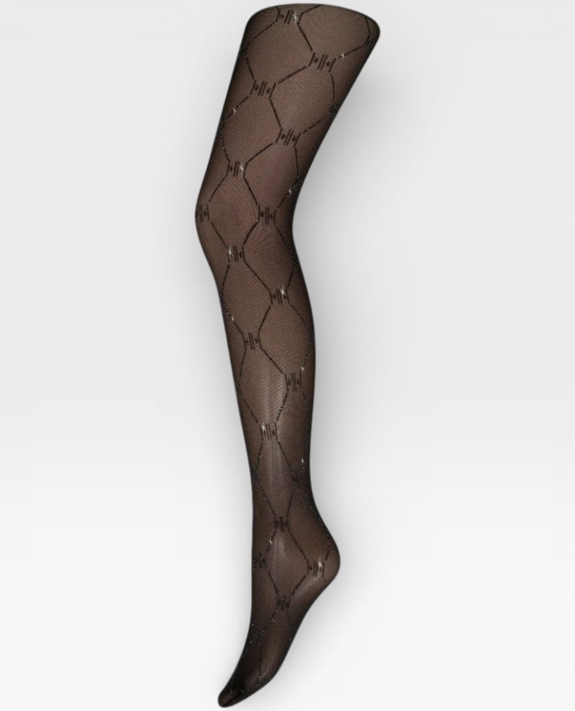 Hype The Detail Strømpebukser Sort M. Sølv Mønster