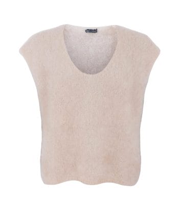 Black Colour Bjoerk Strik Vest Latte