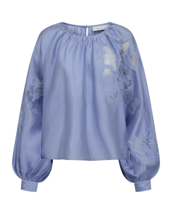 Copenhagen Muse Molly Bluse Blue Heron