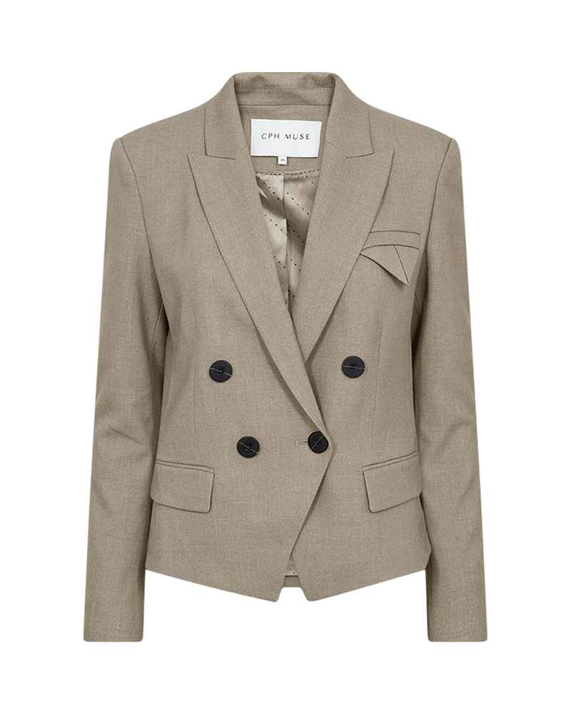 Copenhagen Muse Tailor Dobbeltradet Blazer Winter Twig Melange