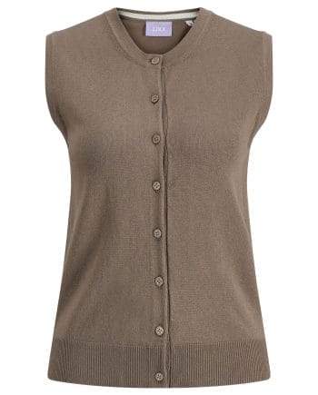 JJXX Ophelia Cardigan Vest Brown Lentil
