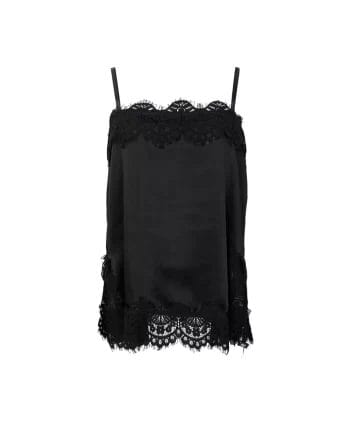 Black Colour Evie Blonde Strop Top Sort