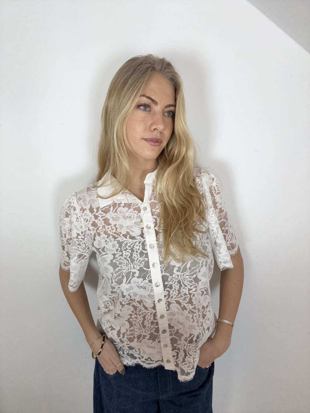 Continue Paloma Blonde Skjorte Off White