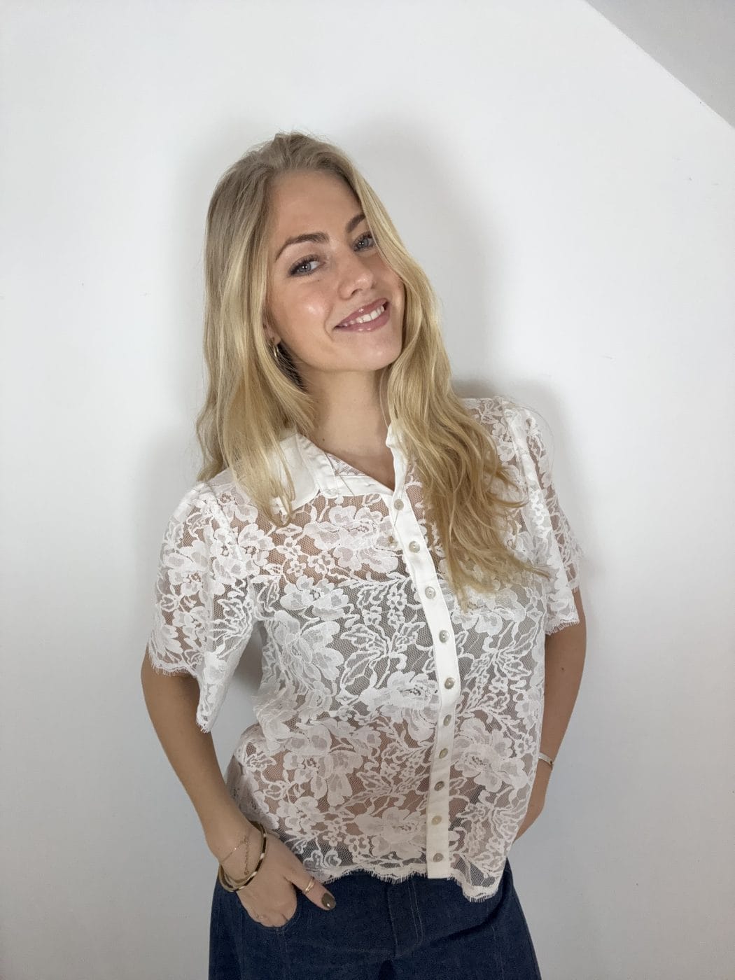 Continue Paloma Blonde Skjorte Off White