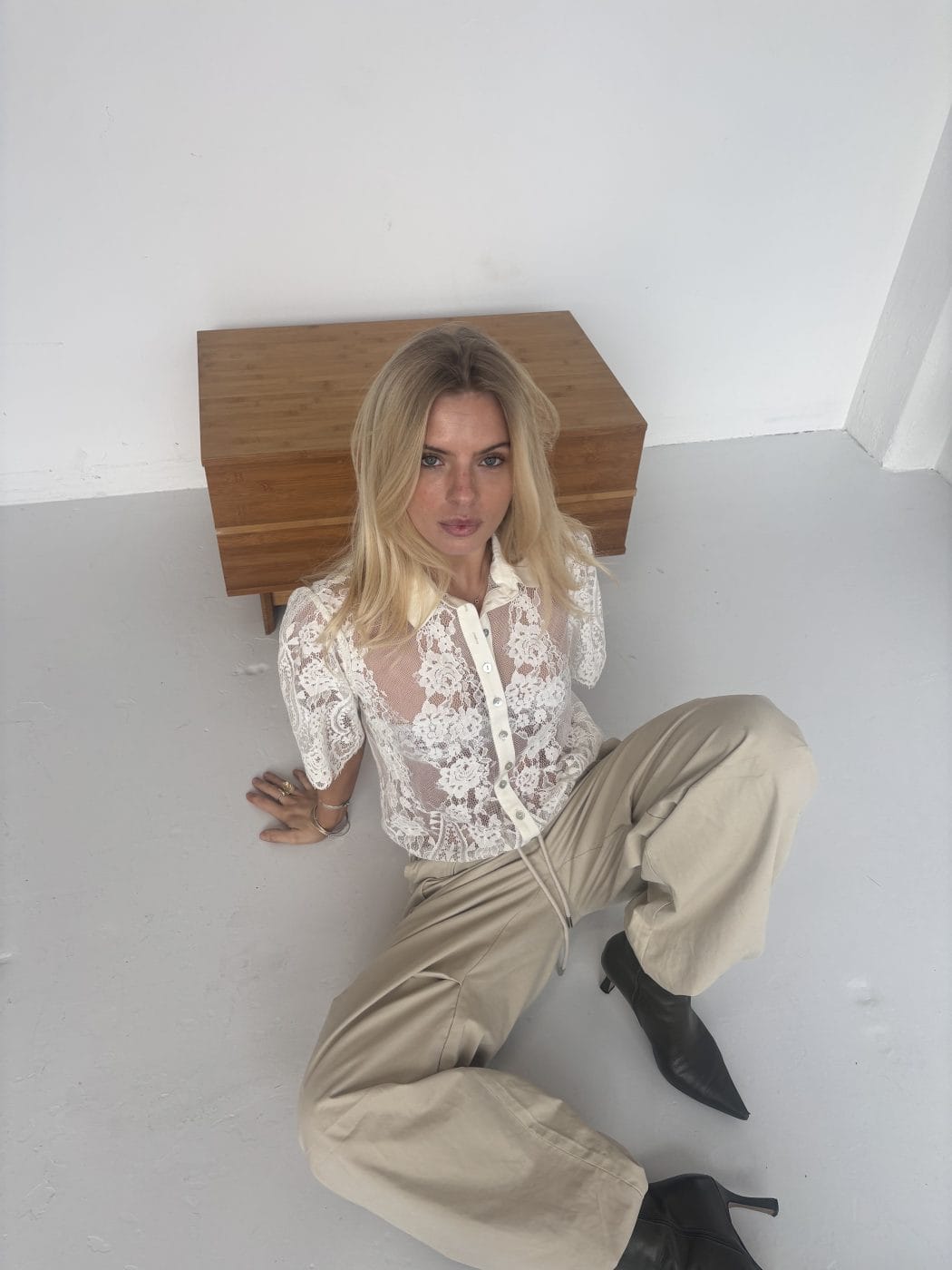 Continue Paloma Blonde Skjorte Off White