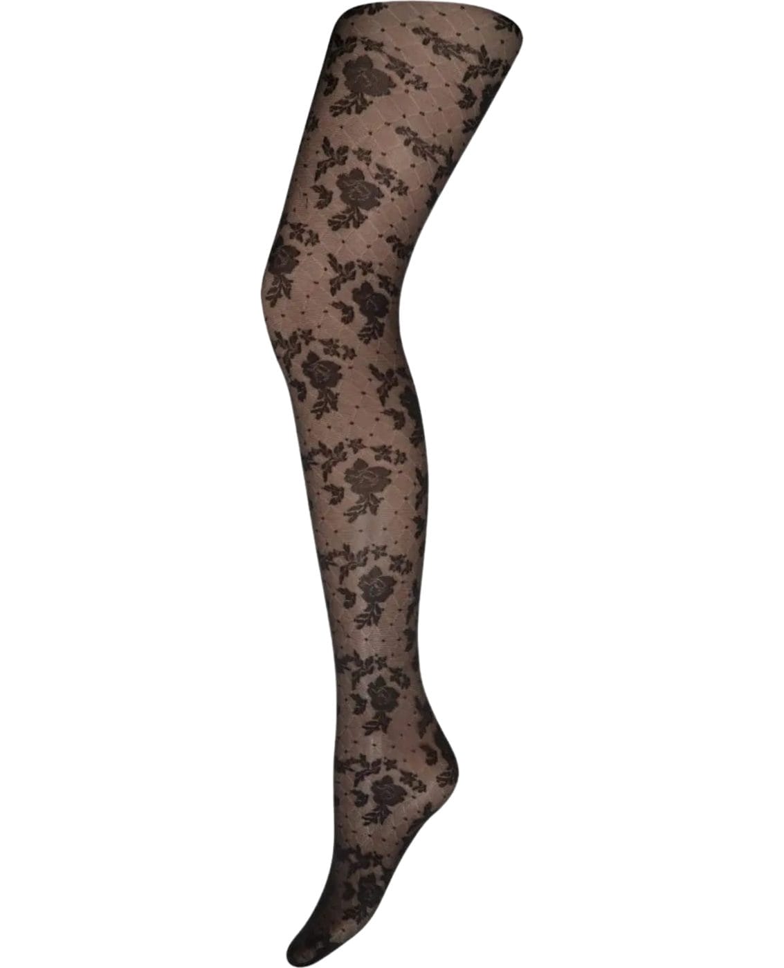 Hype The Detail Net Strømpebukser Sort M. Blomster 20 Den.