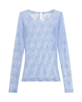 Imperial Mesh Bluse Pervinca