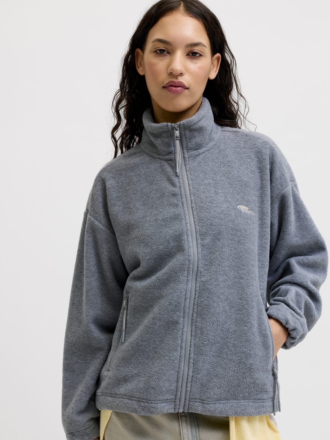 JJXX Freya Fleece Jakke Medium Grey Melange