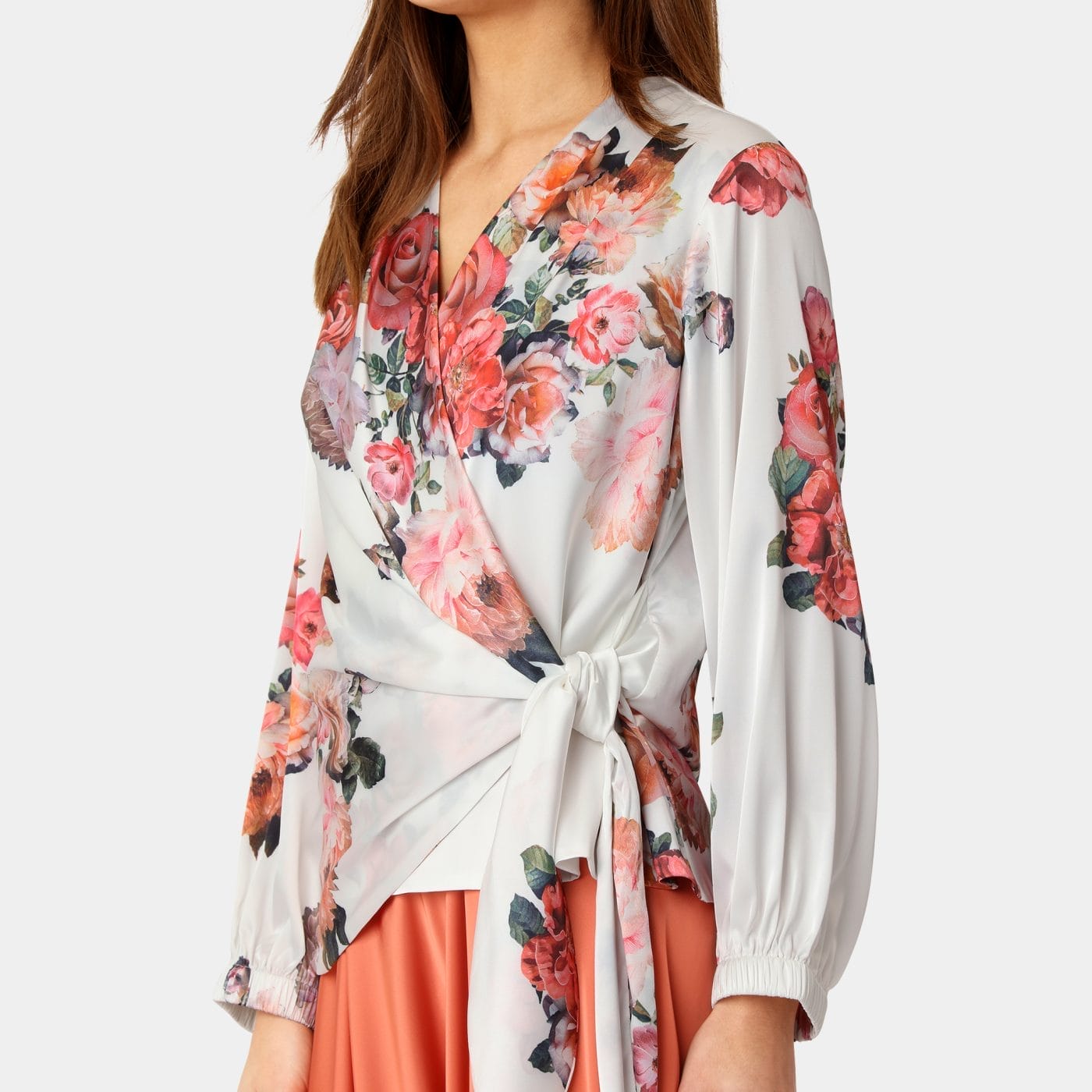 Karmamia Elena Bluse Fiori Blanc