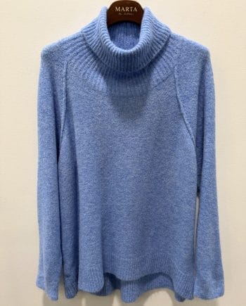 Marta Du Château Ashira Striktrøje Med Rullekrave Sky