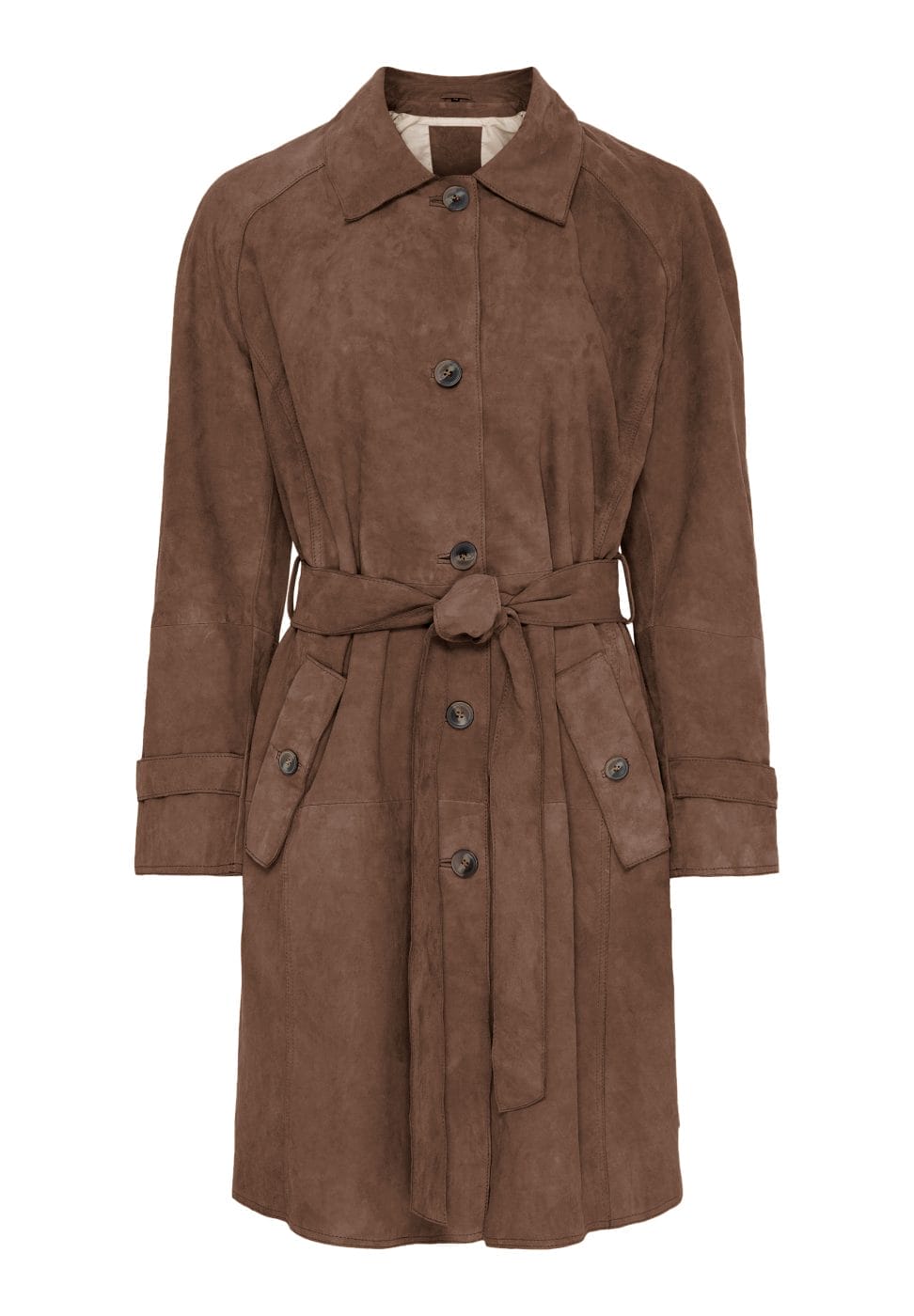 Notyz Dublin Trenchcoat Ruskind Coffee Brown