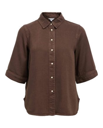 Object Frame Denim Top Seal Brown