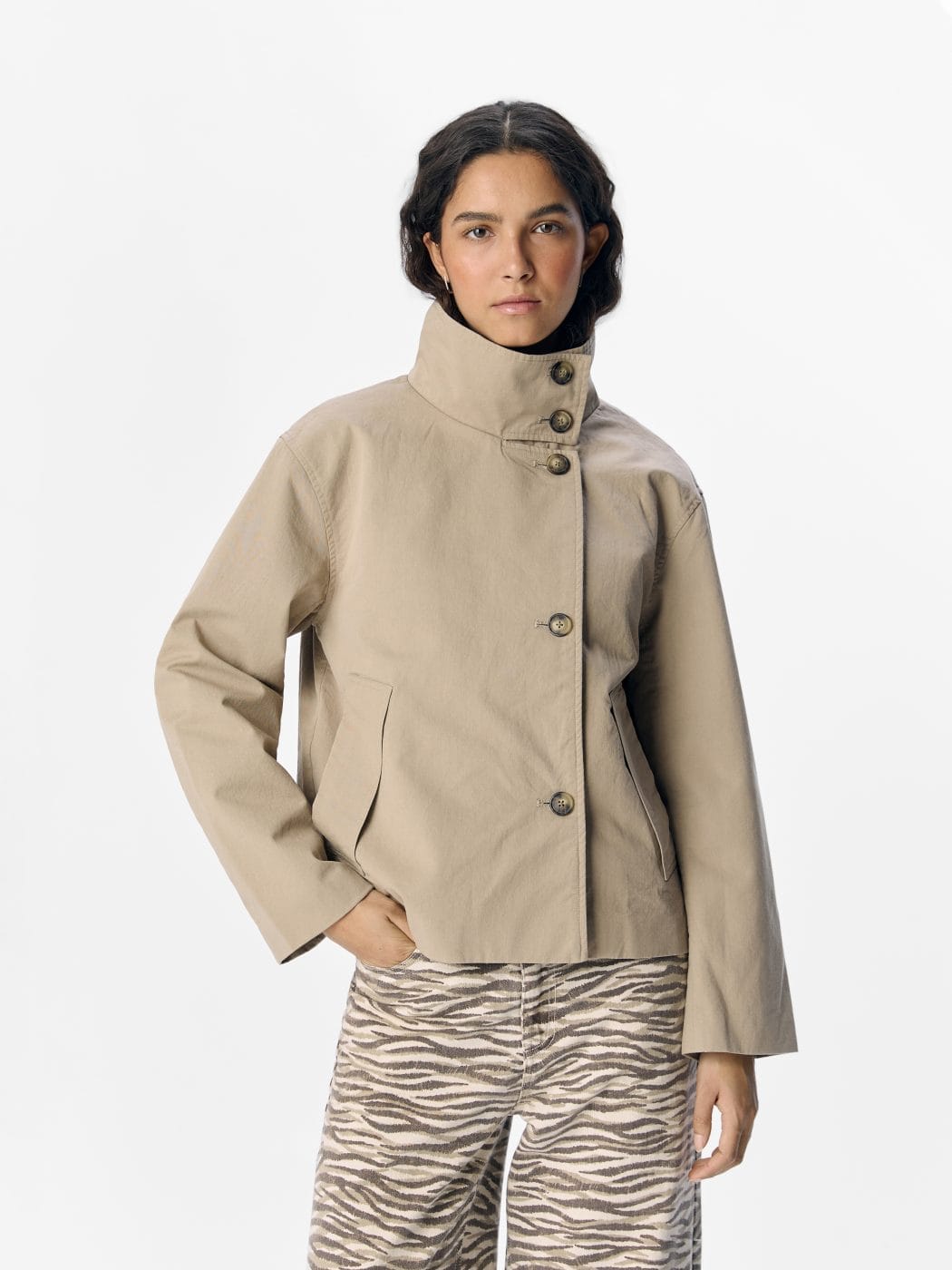 Object Gro Kort Jakke Desert Taupe