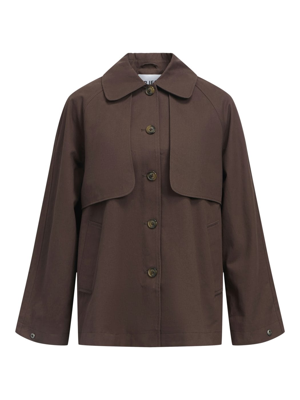 Object Paula Trench Jacket Seal Brown