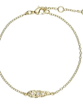 Pure By Nat Iris armbånd med aflangt vedhæng - 24K guldbelagt