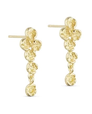 Pure By Nat Josie Korte Øreringe - 24K Guldbelagt