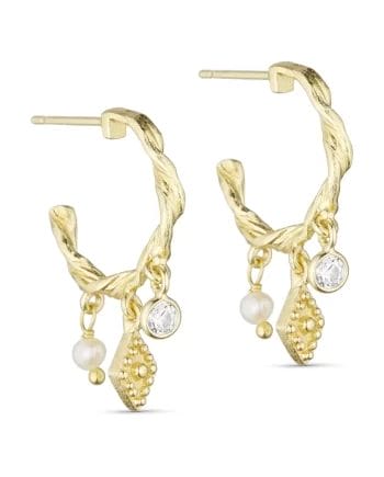 Pure By Nat Hailey Øreringe - 24K Guldbelagt