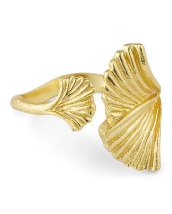 Pure By Nat Ginkgo ring - 24K Guldbelagt
