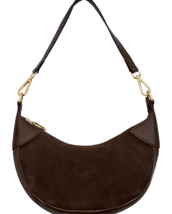 BTF-CPH Suede Crossbody Habo Taske Coffee Dark Chocolate Brown