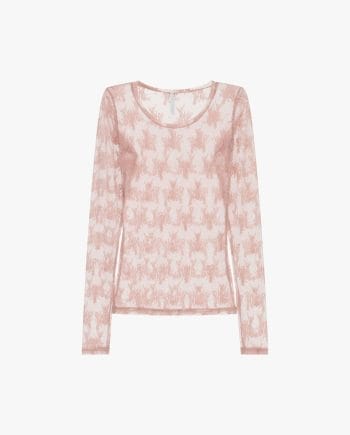 Imperial Mesh Bluse Cipria