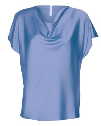 Imperial Vandfalds Bluse Ceruleo