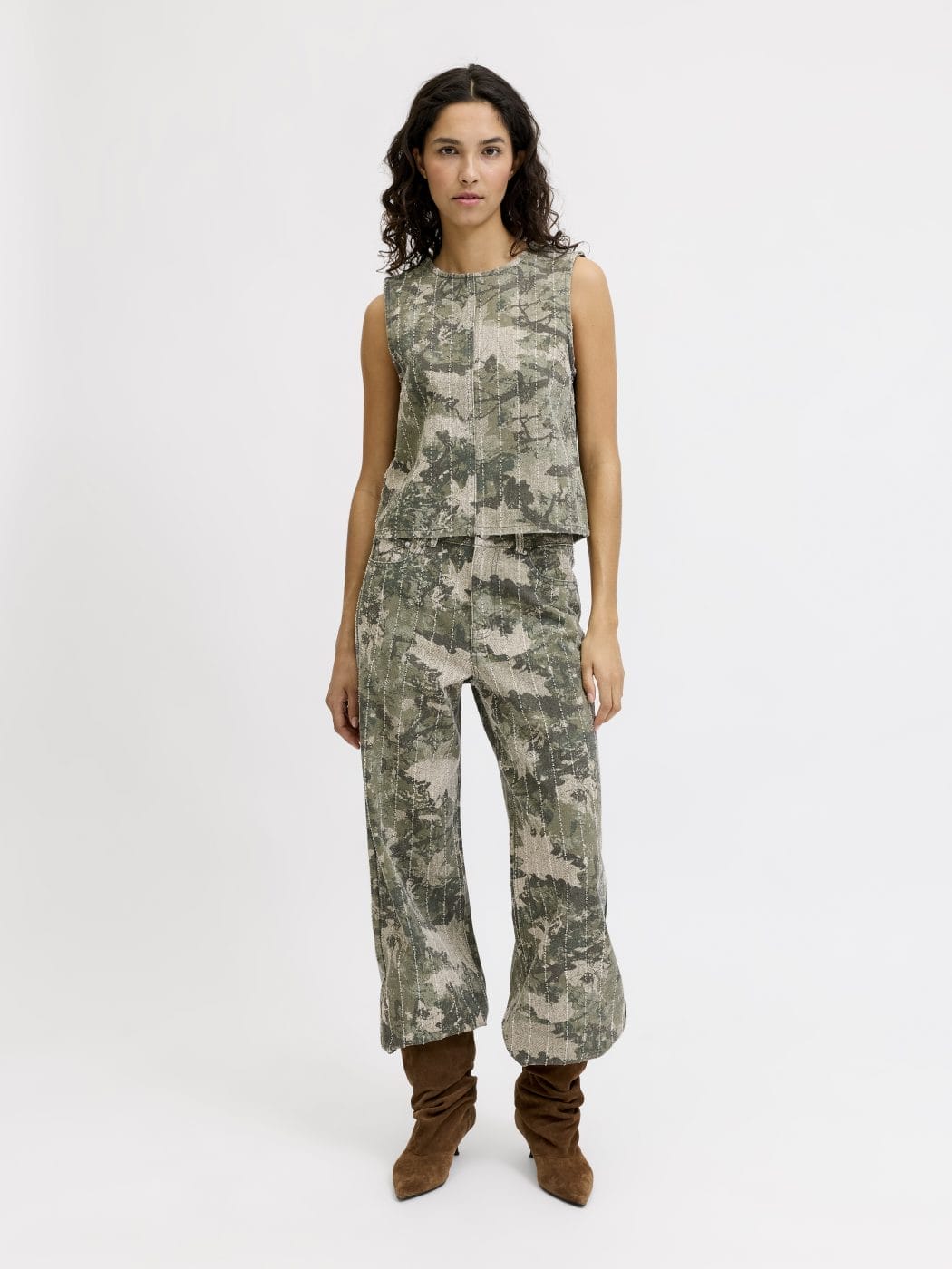 JJXX Mabel Sille Top Dusky Green/Forrest