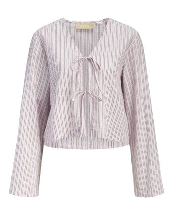 JJXX Zoe Seersucker skjorte Pink Lady Brown