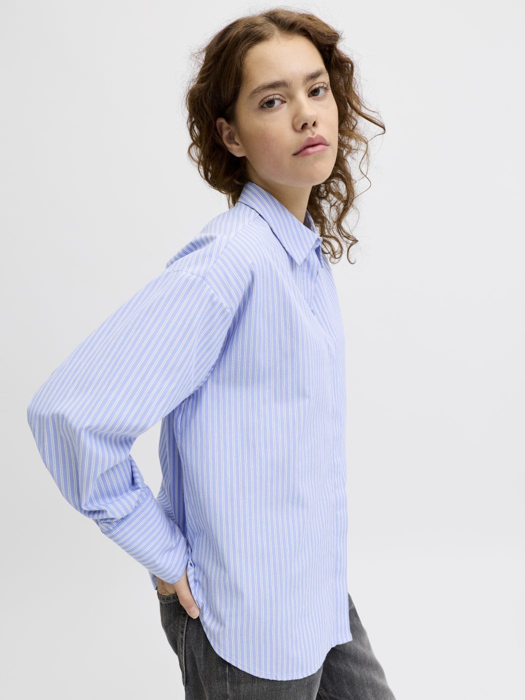 JJXX Caro Poplin Hydrangea/Stripes Skjorte