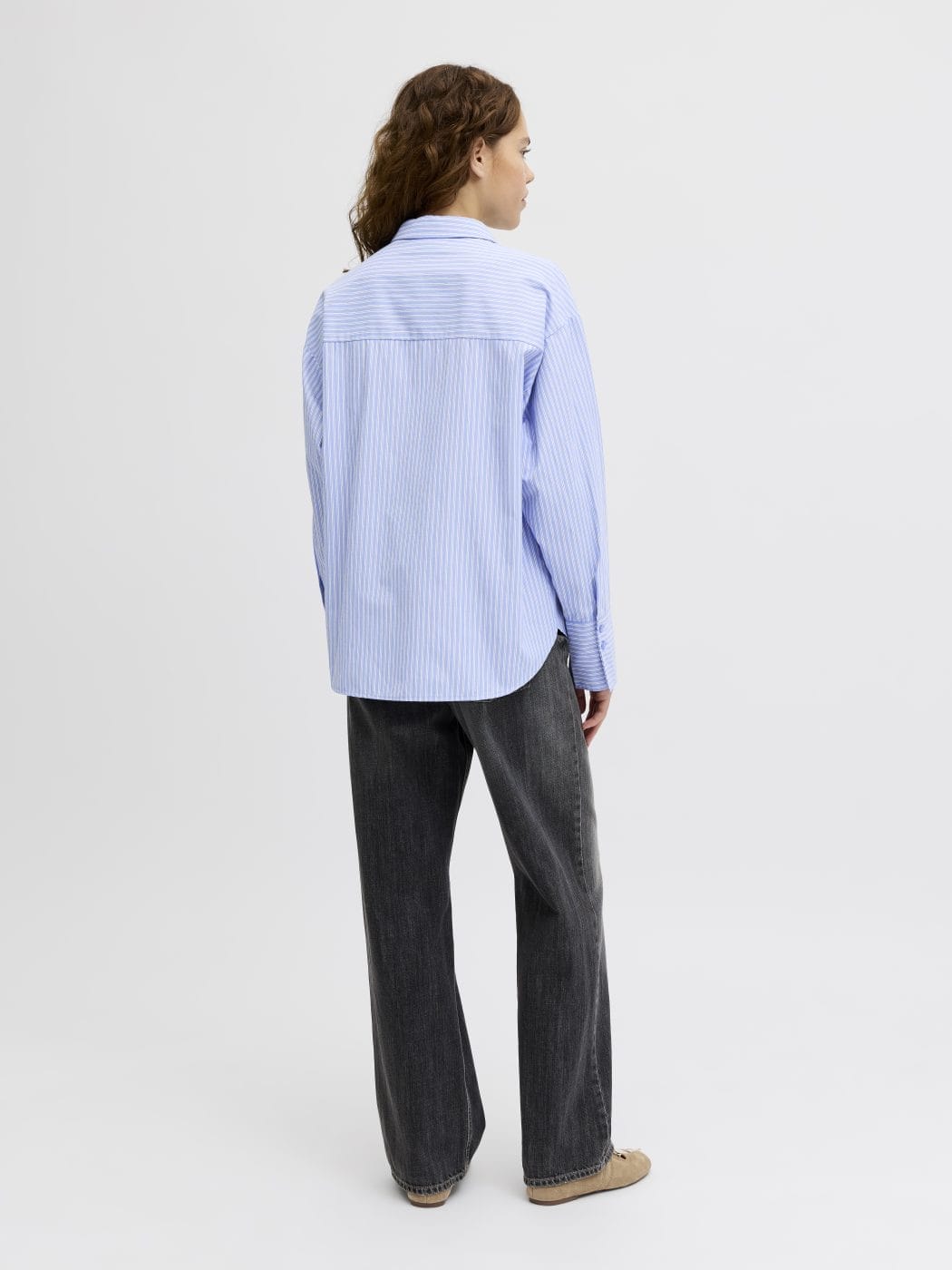 JJXX Caro Poplin Hydrangea/Stripes Skjorte