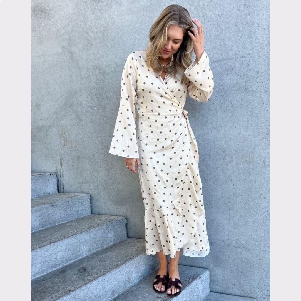 STORIES FROM THE ATELIER Collect Kjole White/Brown M. Prikker