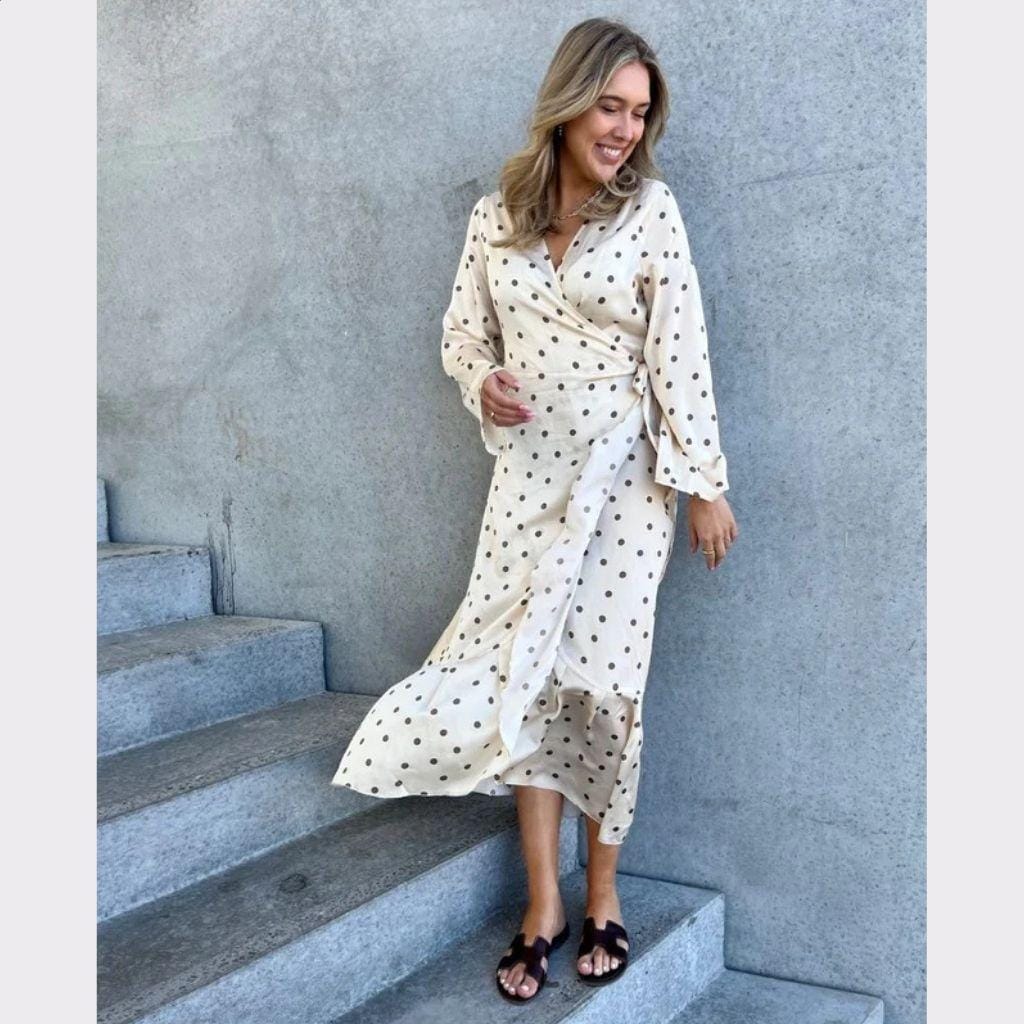 STORIES FROM THE ATELIER Collect Kjole White/Brown M. Prikker