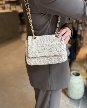 Valentino 'Ocarina' Summer Flap Bag Ecru