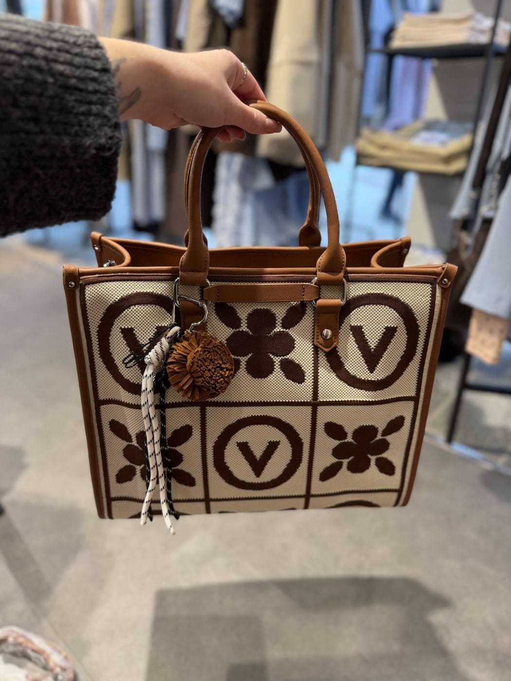 Valentino 'Tyle' Shopping Håndtaske Cuoio/Multicolor Stor