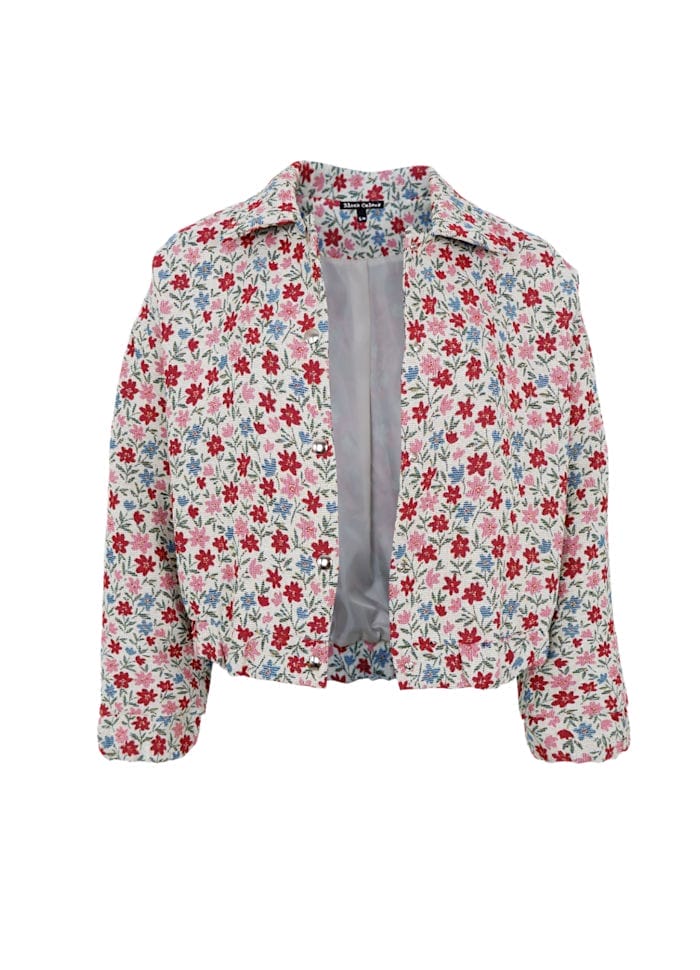 Black Colour Fairy Rose Bomber Jakke Summer Flower